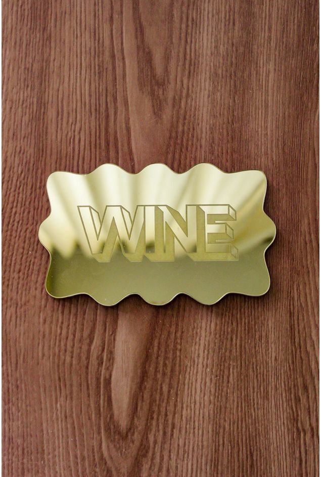 Placa Espelhada Dourado Wine Mimo Galeria -8-